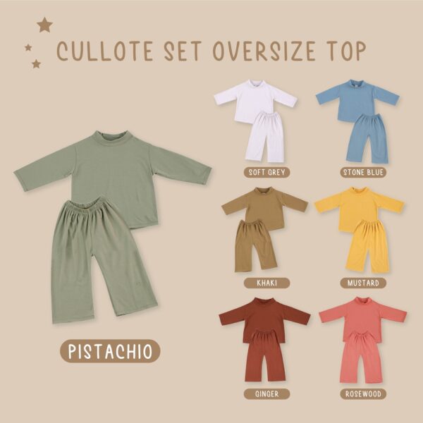 Dialogue Apparel Cullote Set Oversized Top - Gambar 2