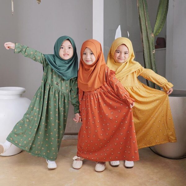 Dialogue Apparel Long Dress Gamis Set Hijab