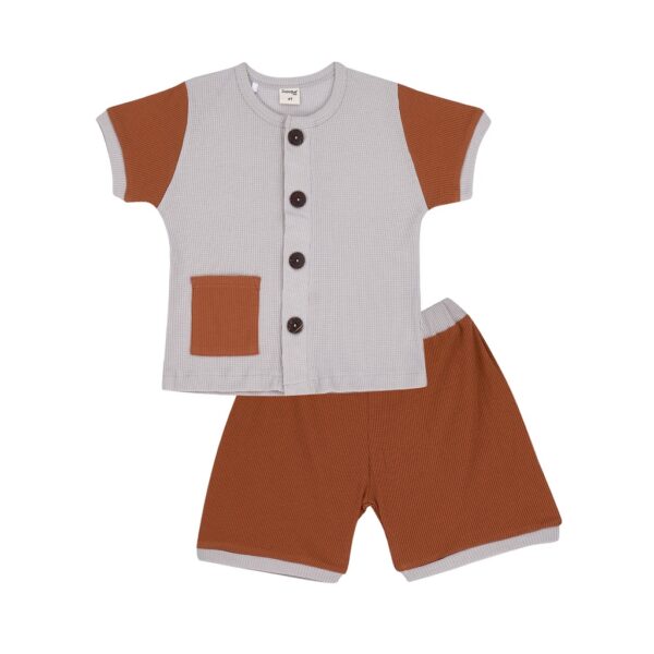 Dialogue Apparel Color Mix Short Playset Waffle - Gambar 2