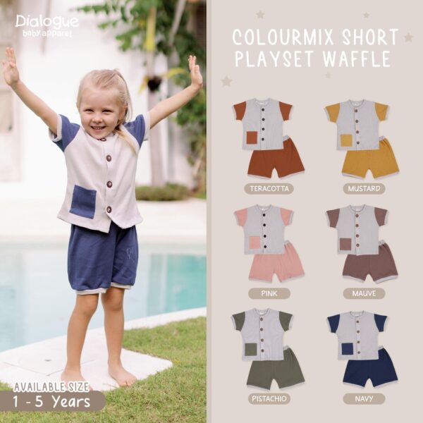 Dialogue Apparel Color Mix Short Playset Waffle