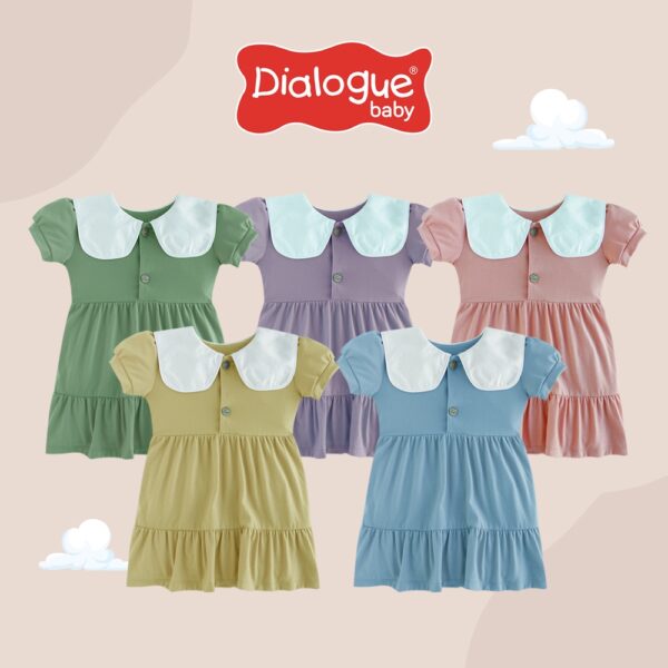 Dialogue Apparel Yuri Collar Short Sleeve Dress