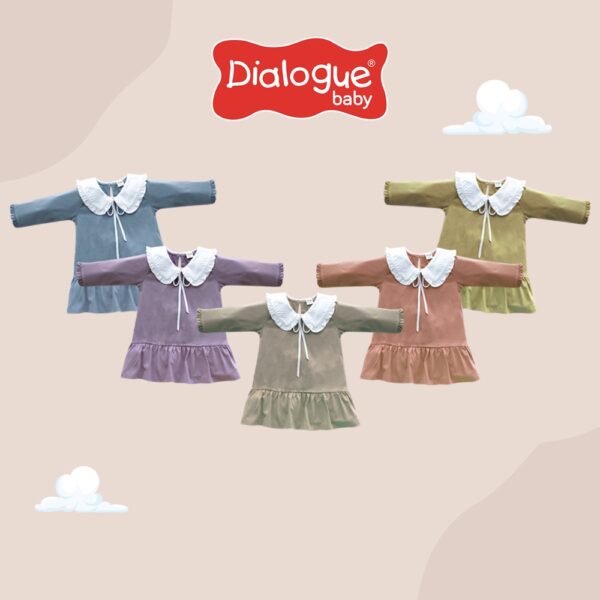 Dialogue Apparel Sunmi Collar Long Sleeve Dress