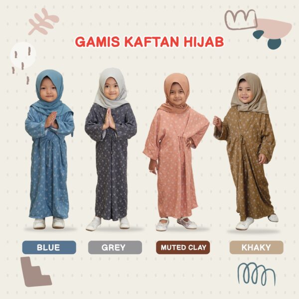 Dialogue Apparel Gamis Kaftan Hijab Set Sagita - Gambar 2