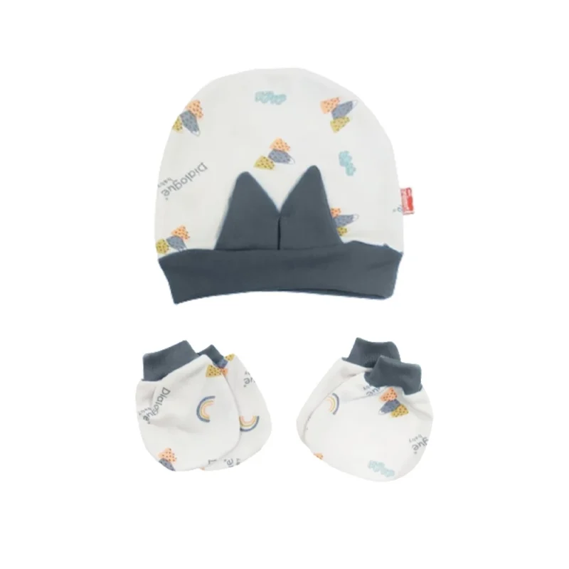 Dialogue Baby Topi + Sarung Tangan Kaki Neci Print Motif Grafis - Image 2