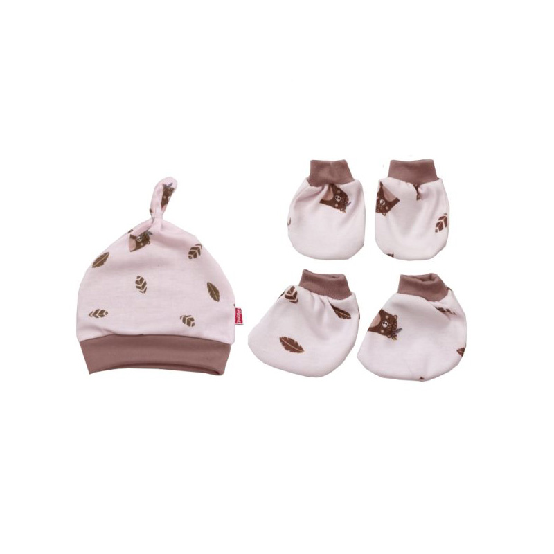 Dialogue Baby Topi + Sarung Tangan Kaki Rib Bearie Series