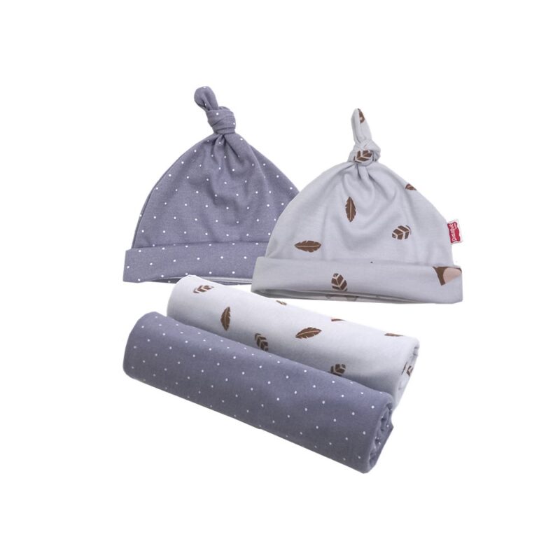 Dialogue Baby Bedong Segi 2 Sisi + Topi Bearie