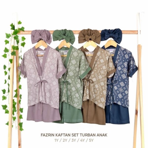 Dialogue Baby Fazrin Kaftan Set Turban Anak - Gambar 2