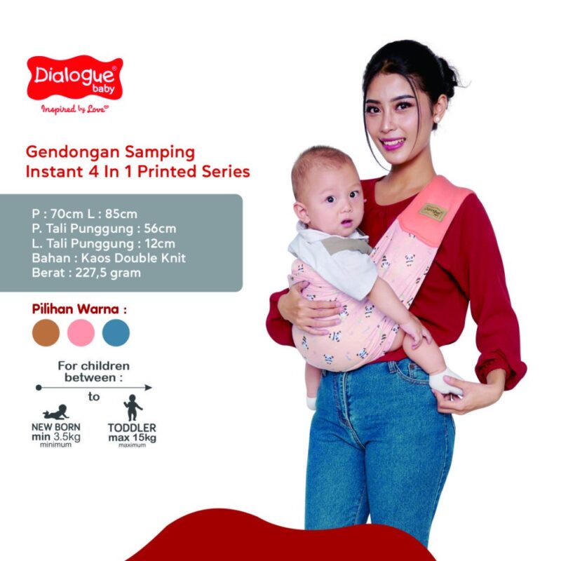 Dialogue Baby Gendongan Samping Instant 4 In 1 Printed Series - Image 5