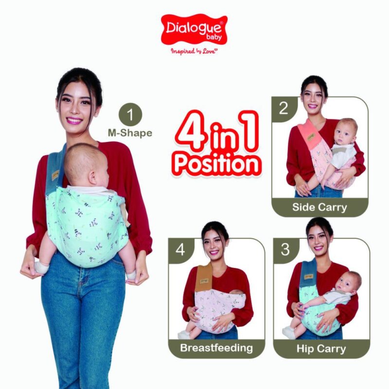 Dialogue Baby Gendongan Samping Instant 4 In 1 Printed Series - Image 7