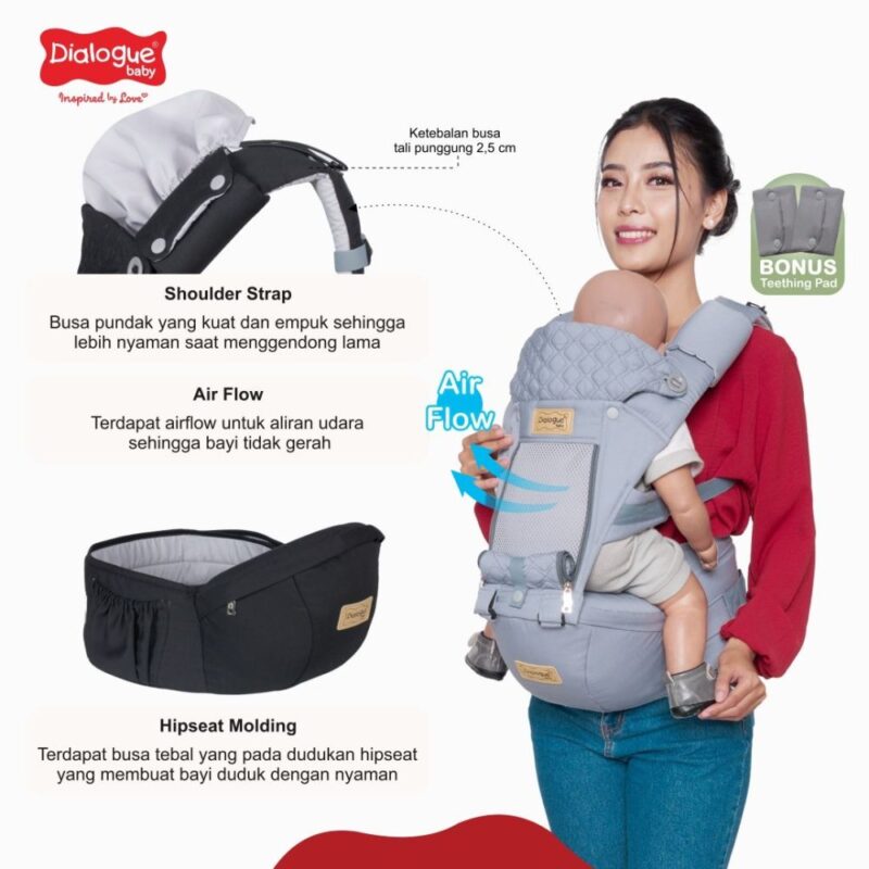 Dialogue Baby Gendongan Hipseat Airflow 7 In 1 Captiva Series - Image 5