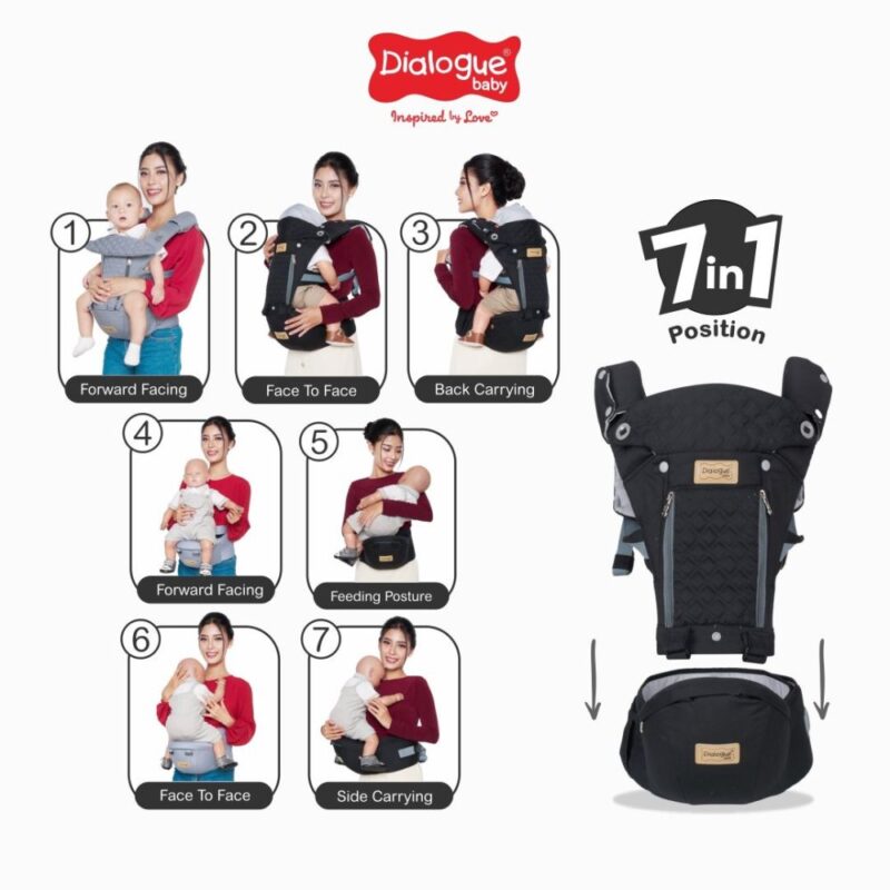 Dialogue Baby Gendongan Hipseat Airflow 7 In 1 Captiva Series - Image 6