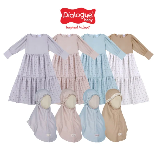 Dialogue Baby Apparel Zayna Gamis Set Hijau Anak - Gambar 2