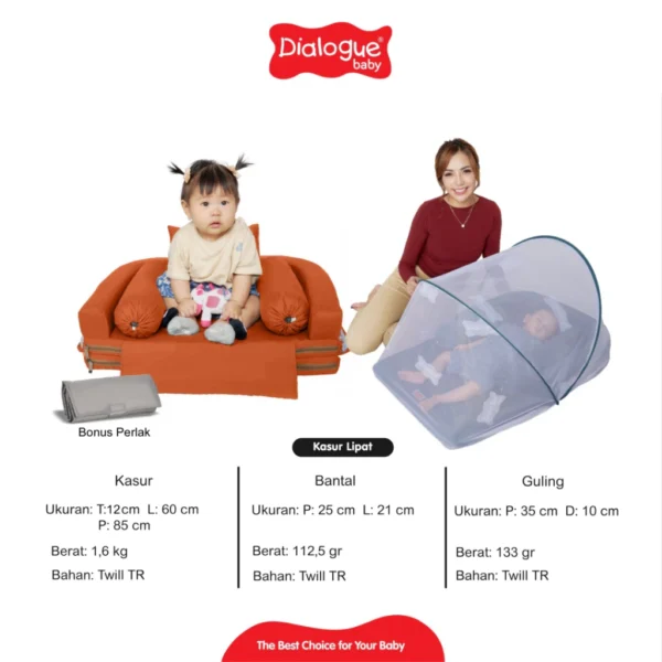 Dialogue Baby Kasur Kolam + Sofa Bayi 3 in 1 Prestige Series - Gambar 2