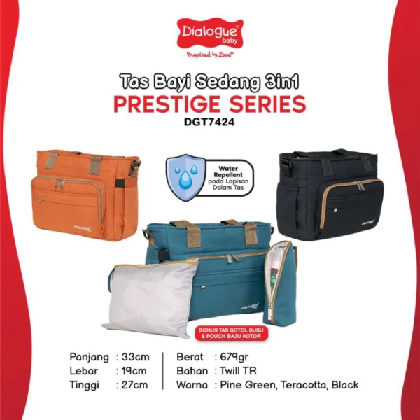 Dialogue Baby Tas Bayi Medium 3 in 1 Prestige Series - Gambar 2